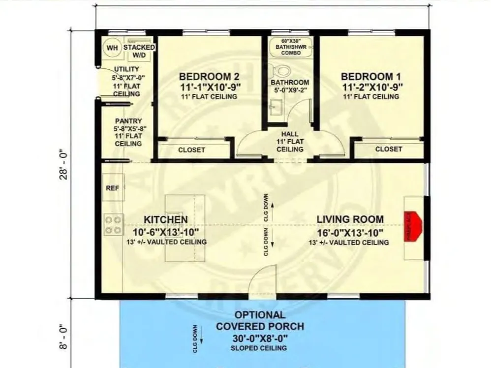 Modern cabin rendering at sunset — Kumberland Campground Resorts
